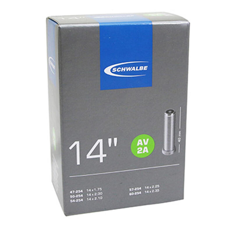 CHAMBRE A AIR VELO 14x1.75 SCHWALBE VALVE STANDARD (47-254 à 60-254)(AV2A)