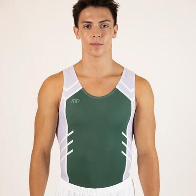 Body ginnastica verde e grigio uomo