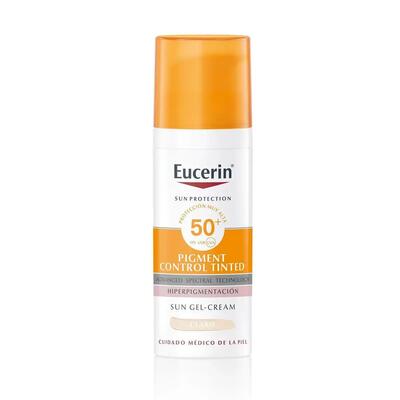 Eucerin solar facial pigment control fluido fps 50+ con color tono claro 50ml