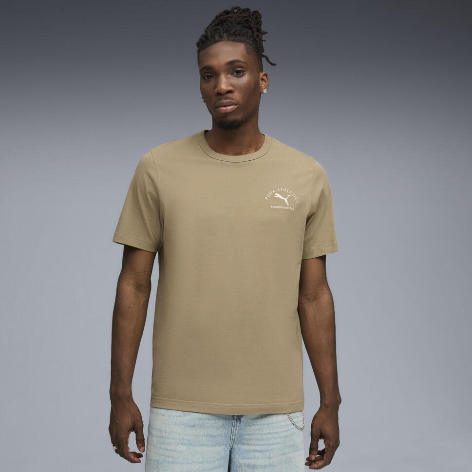 Męska koszulka PUMA Class z grafiką PUMA Ice Coffee Beige