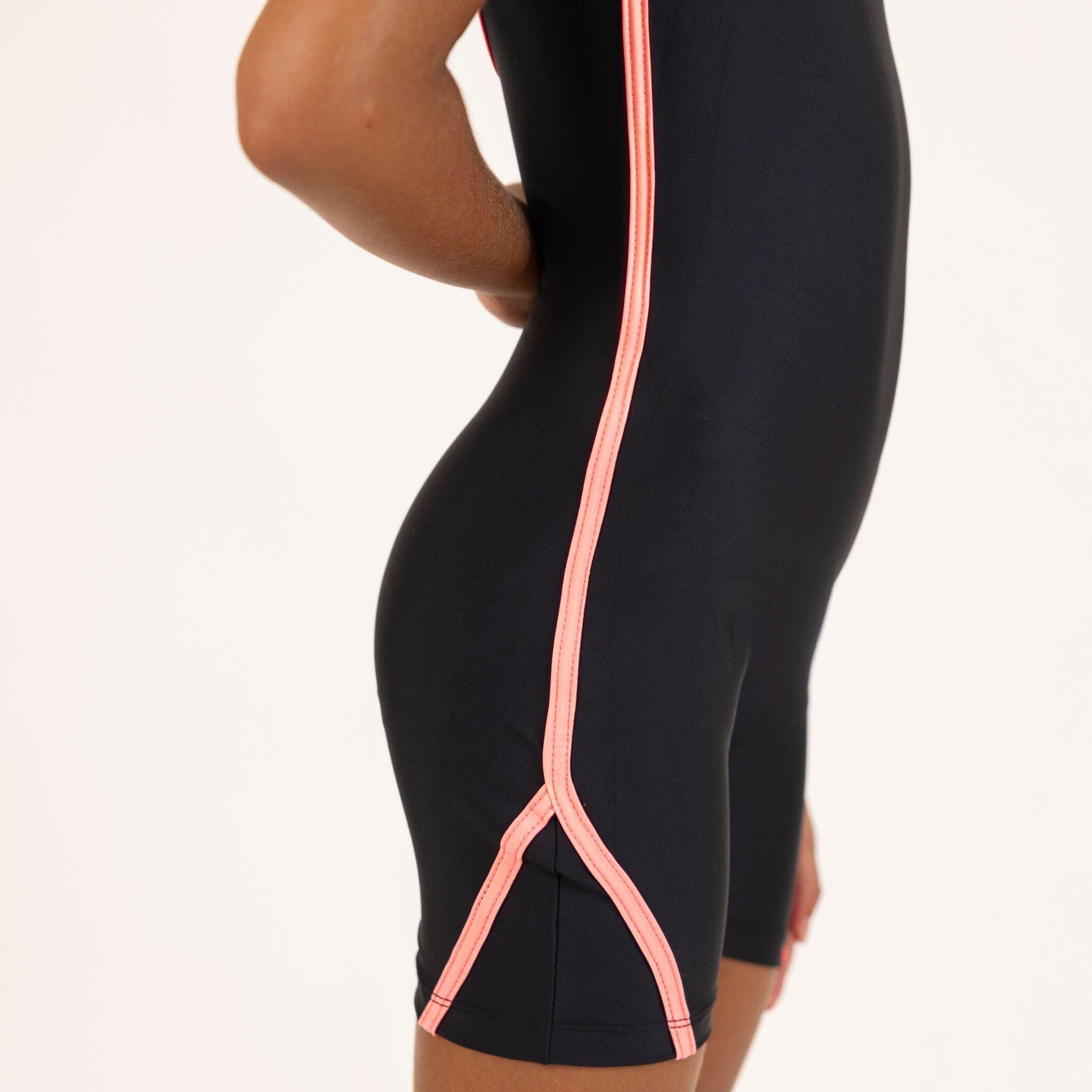 Combinaison avec Short de Gymnastique Noir Fille 3/4