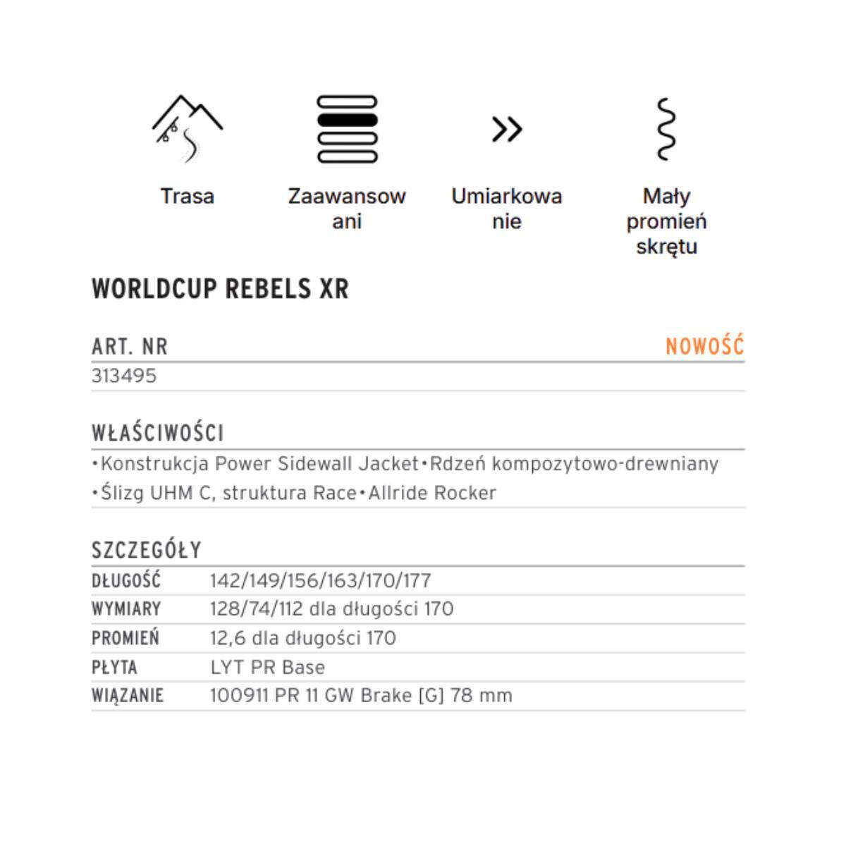 Pacchetto sci Head Wc Rebels XR + attacchi Prw 11 gw, blu, uomo 2/6