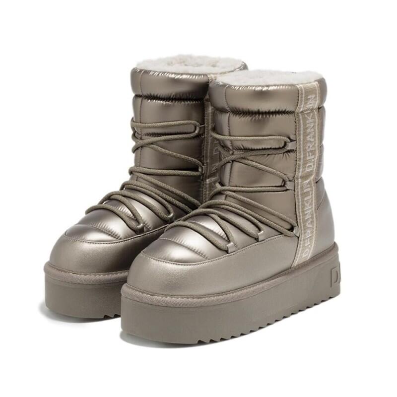 Bottines Plates Femme D.franklin Nordic V2 Bomb Brass Métallisé 2/5