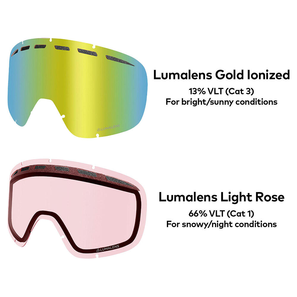 D1 OTG Lunettes De Ski Unisexes - Classic Grey/LL Gold Ionized & LL Light Rose 6/6
