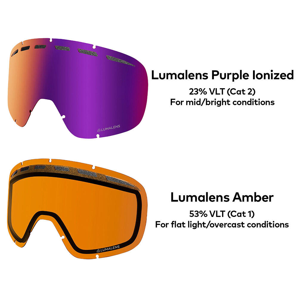 D1 OTG Unisex Skibrille - Icon Purple/LL Purple Ionized & LL Amber 6/6