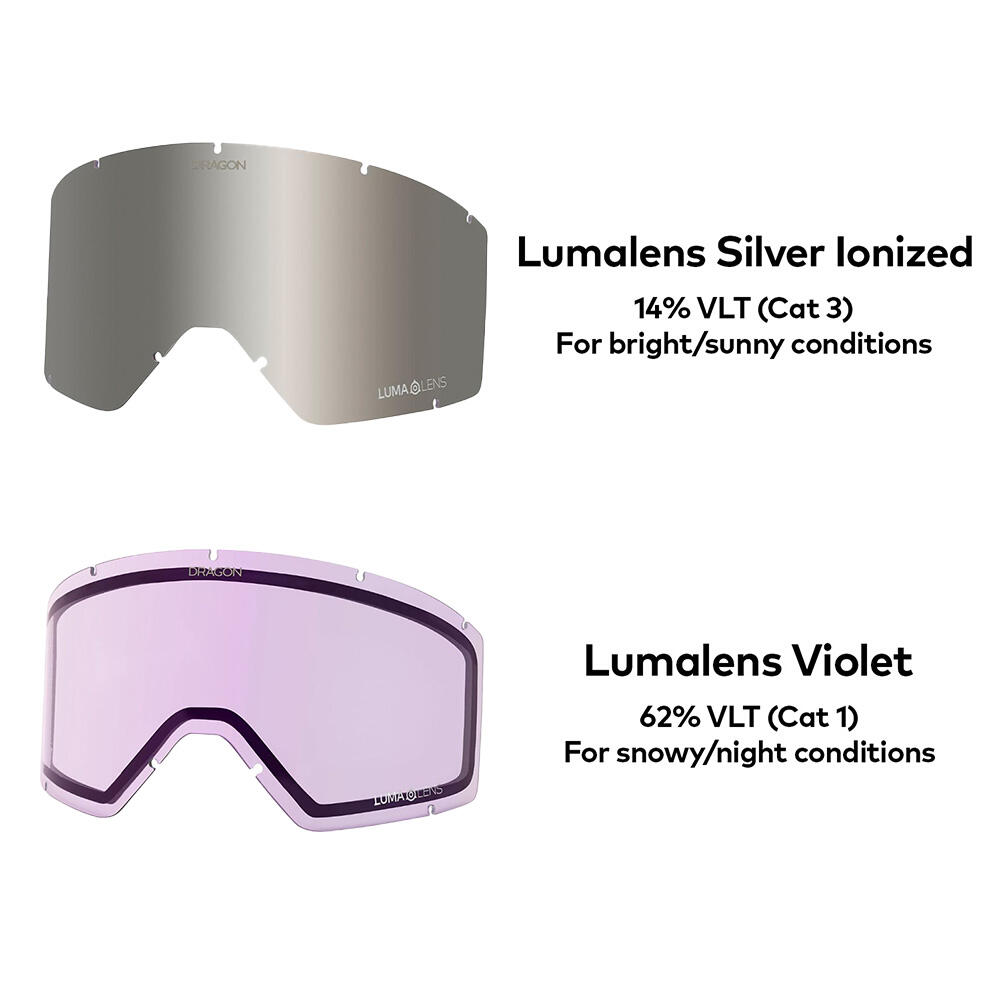 DX3 PLUS OTG Gafas De Esquí Unisex - Deep Plum/LL Silver Ionized & LL Violet 6/6
