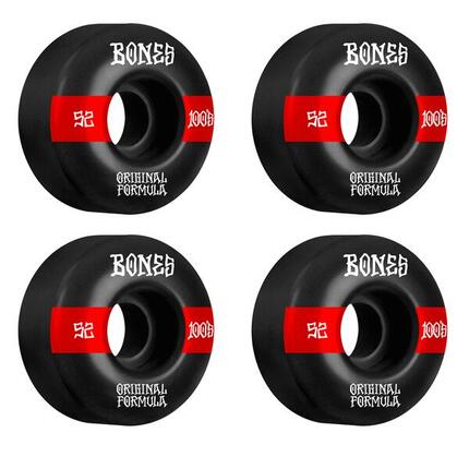 Bones Wheels 100's Black-Red V5 WIDE 52mm