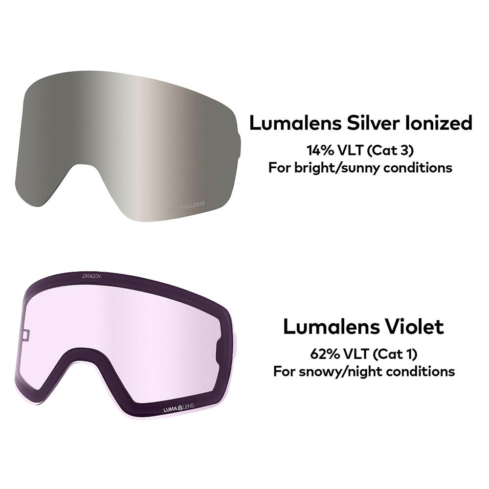 NFX2 Unisex Skibril - Deep Plum/LL Silver Ionized & LL Violet 7/7