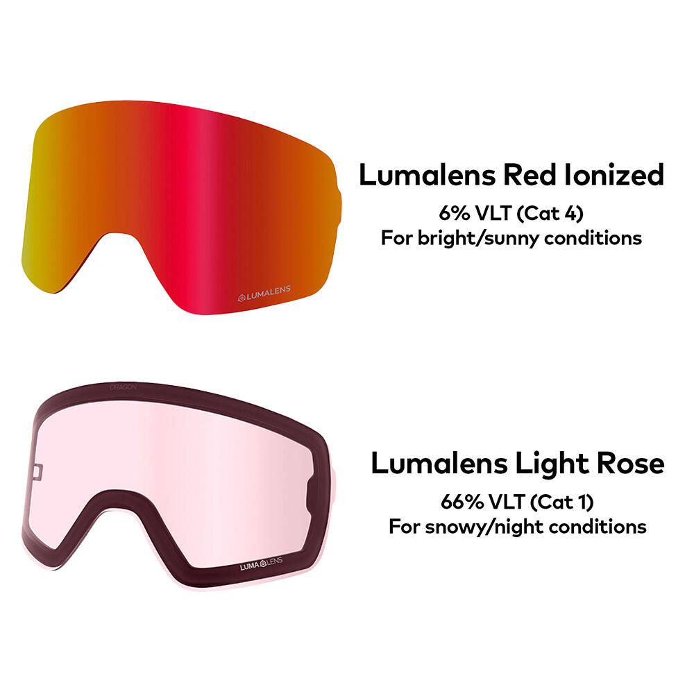 NFX2 Gafas De Esquí Unisex - Icon Red/LL Red Ion & LL Light Rose 6/7