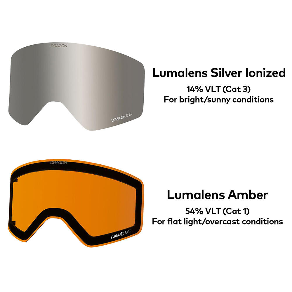 R1 OTG Lunettes De Ski Unisexes - Deep Plum/LL Silver Ionized & LL Amber 6/6