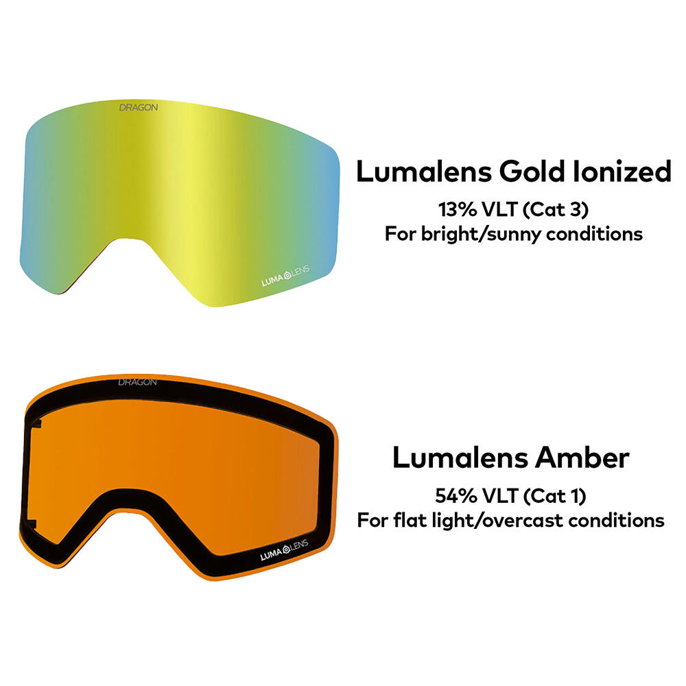 R1 OTG Gafas De Esquí Unisex - Classic Grey/LL Gold Ionized & LL Amber 6/6