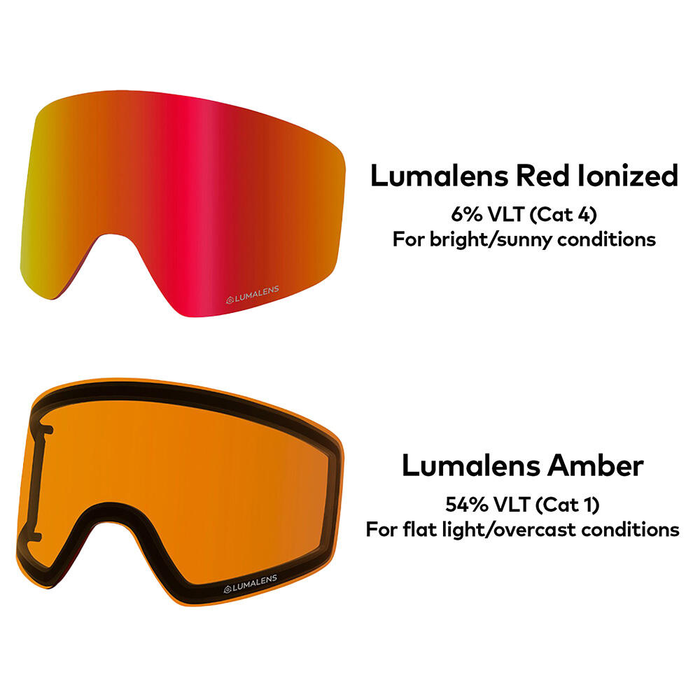 PXV Gafas De Esquí Unisex - Rattled/LL Red Ionized & LL Amber 6/6
