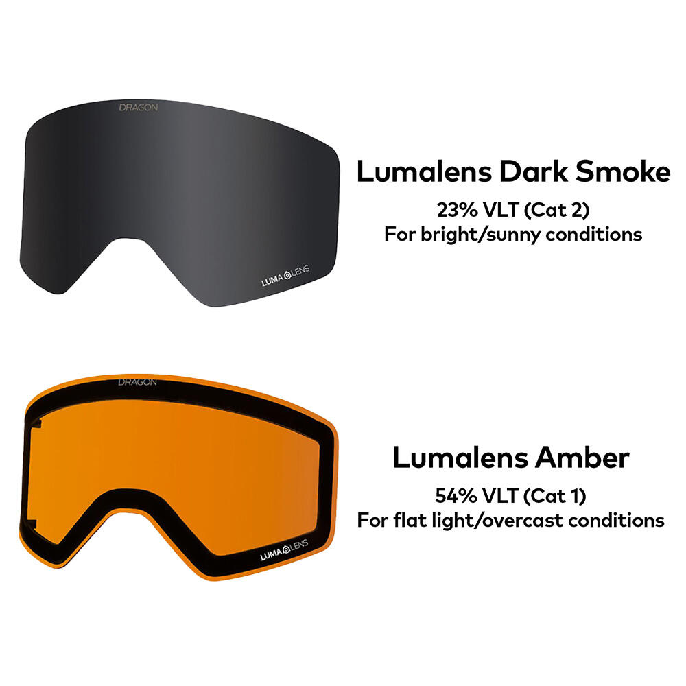R1 OTG Gafas De Esquí Unisex - Blackout/LL Dark Smoke & LL Amber 7/7