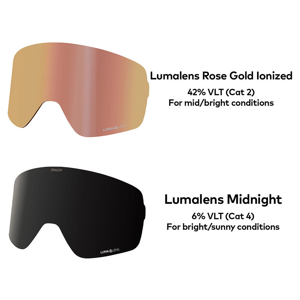 NFX2 Gafas De Esquí Unisex - Predator/LL Rose Gold Ionized & LL Midnight 6/6