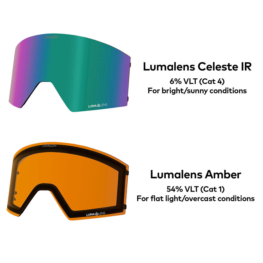 RVX MAG OTG Unisex Skibrille - Bleached/LL Celeste IR & LL Amber 6/6