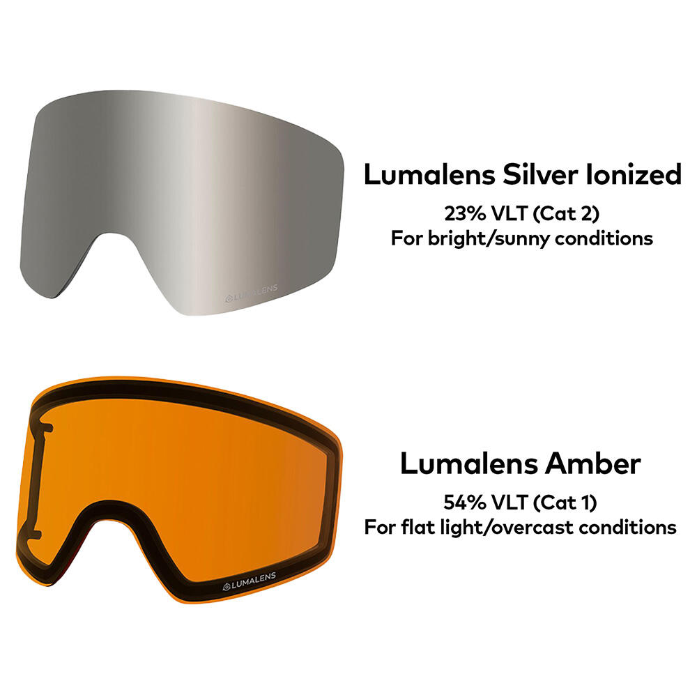PXV Unisex Skibril - Reused/LL Silver Ionized & LL Amber 6/6