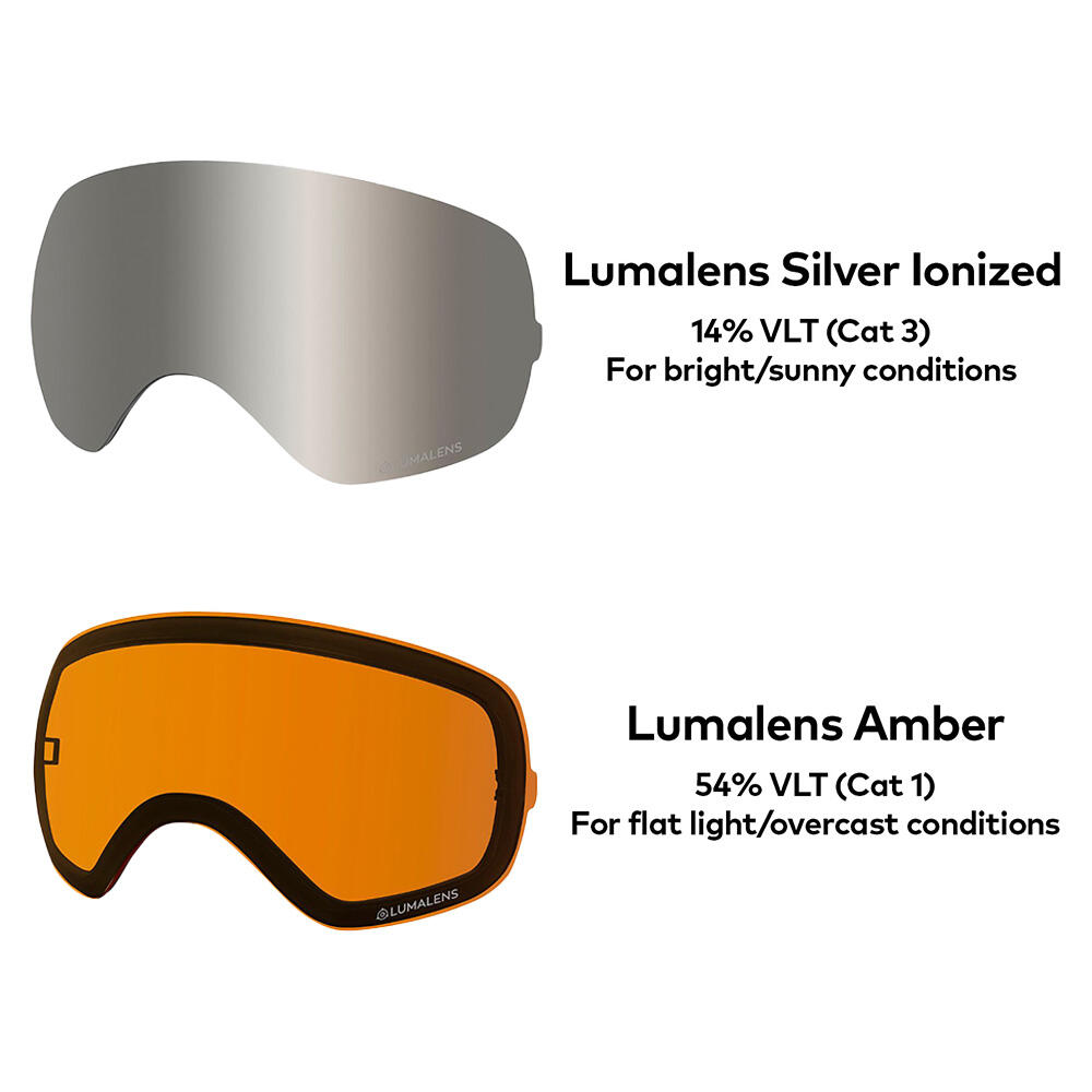 X2S Occhiali Da Sci Unisex - Old Skool/LL Silver Ionized & LL Amber 6/6