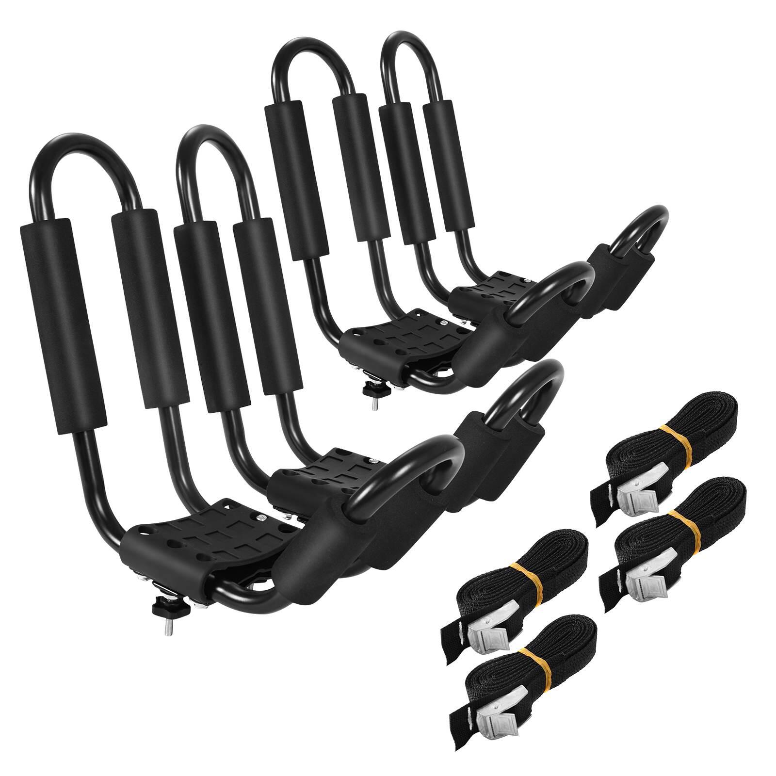4PCS U-Bar w/Bandage Kayak Roof Rack Carrier for Car