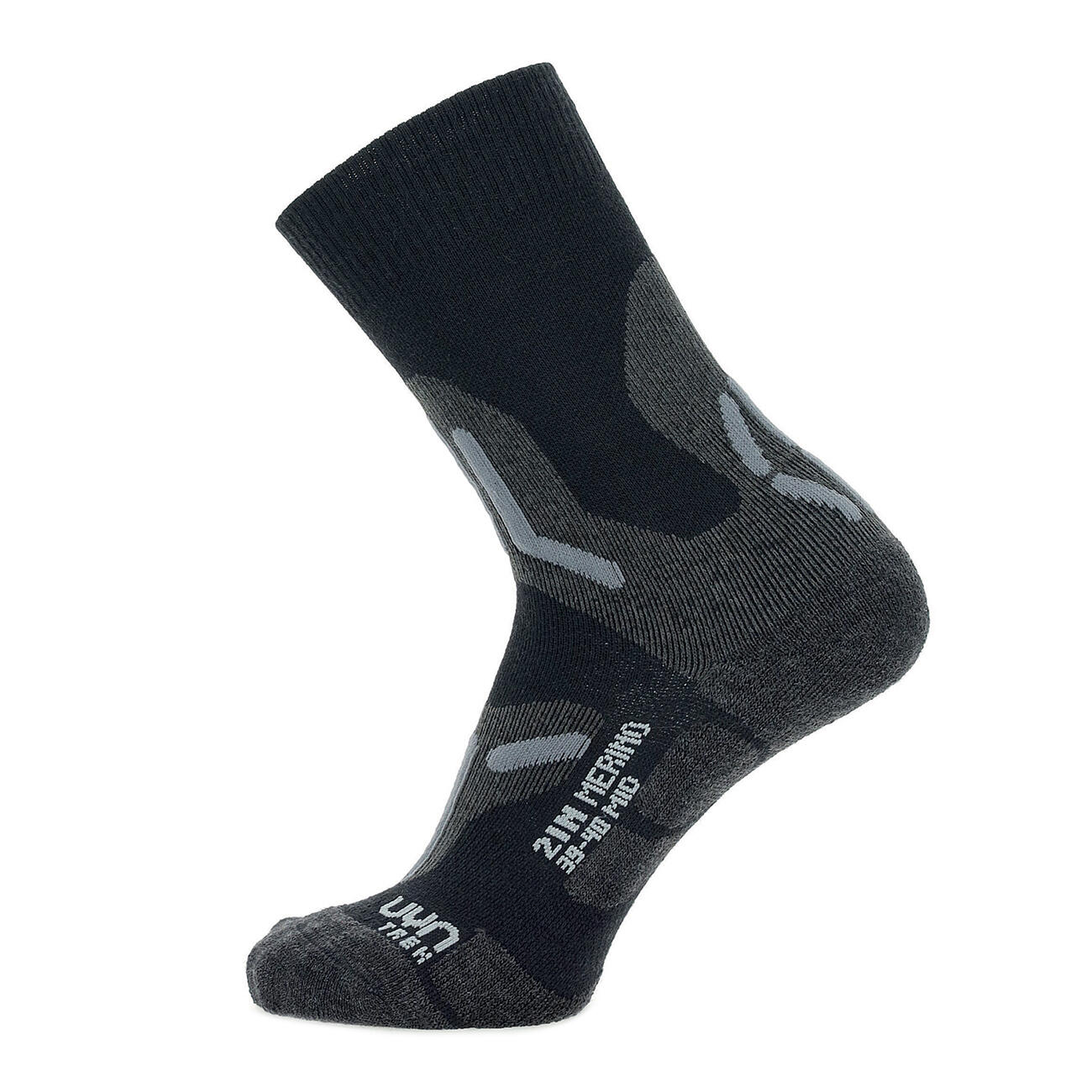 Uyn - Trekking 2in Merino Mid Chaussettes De Randonnée Femme - Chaussettes - Noir - 35/38 - Decathlon