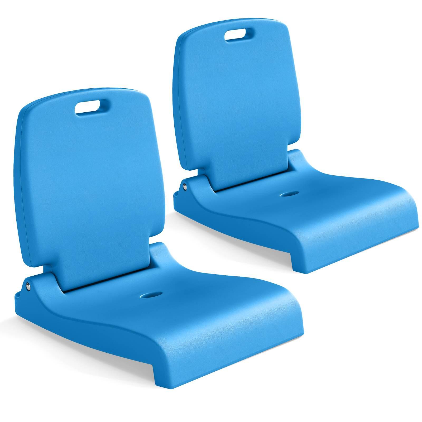 2x Foldable Lightweight Outdoor Pool Chair w/Handle & Drainage Hole