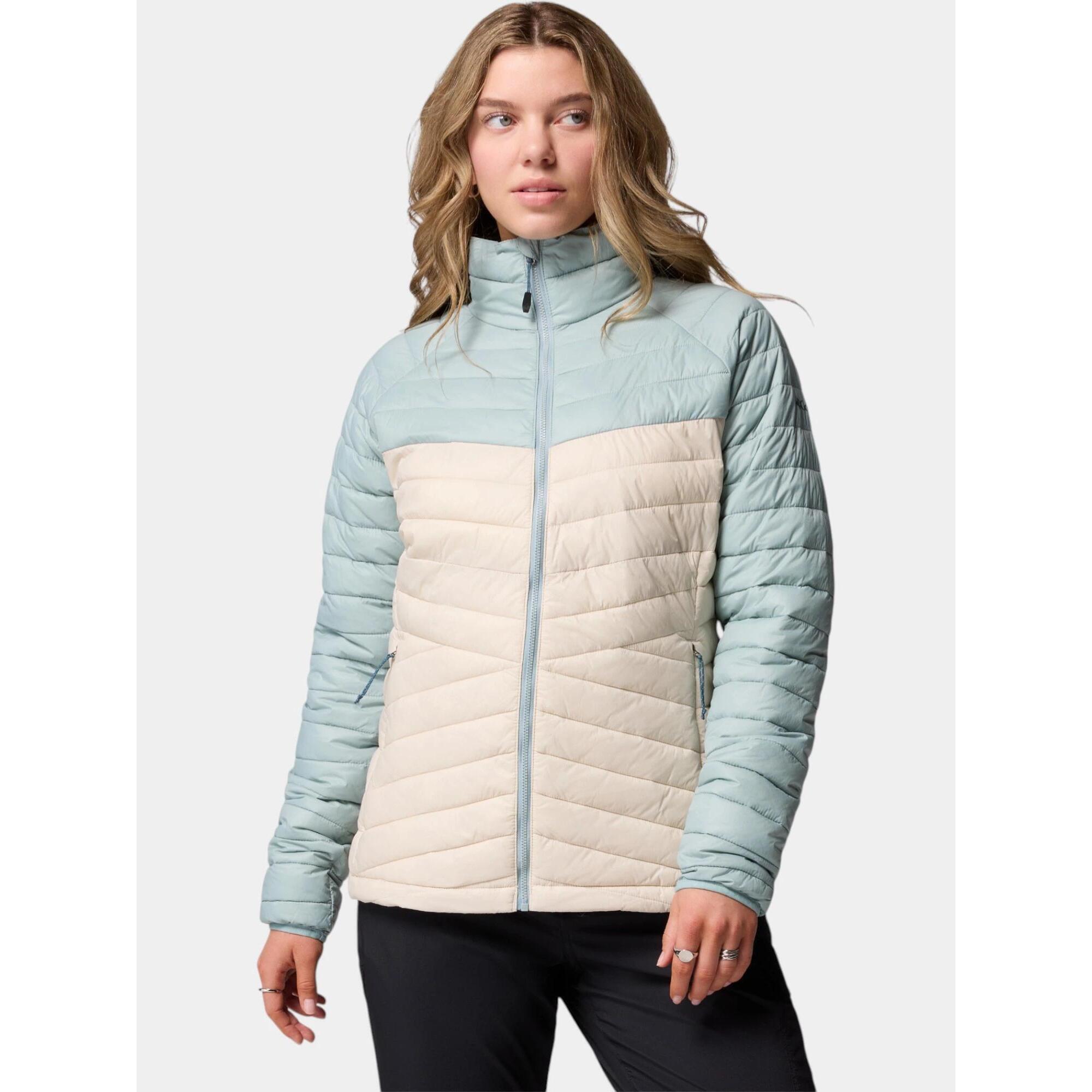 Columbia - Veste Transition Femme Powder Pass - Manteau - Beige|bleu - Decathlon