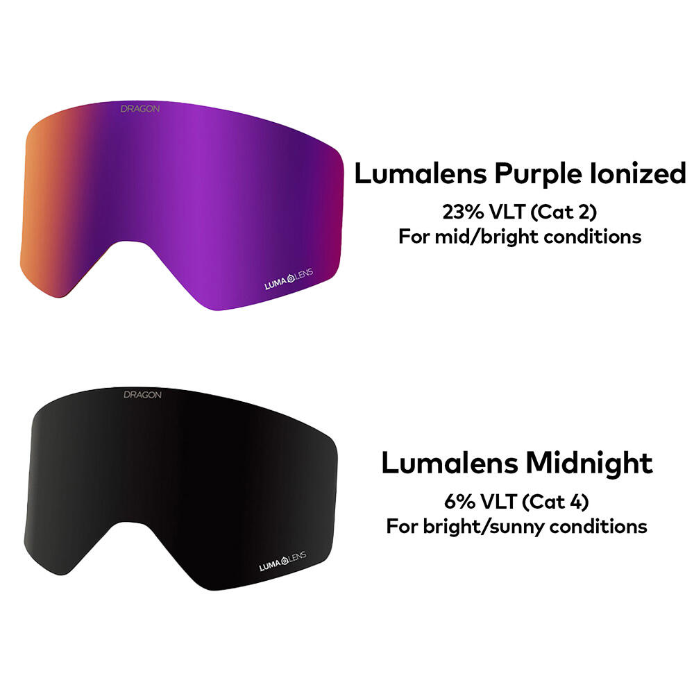 R1 OTG Lunettes De Ski Unisexes - Matcha/LL Purple Ionized & LL Midnight 6/6