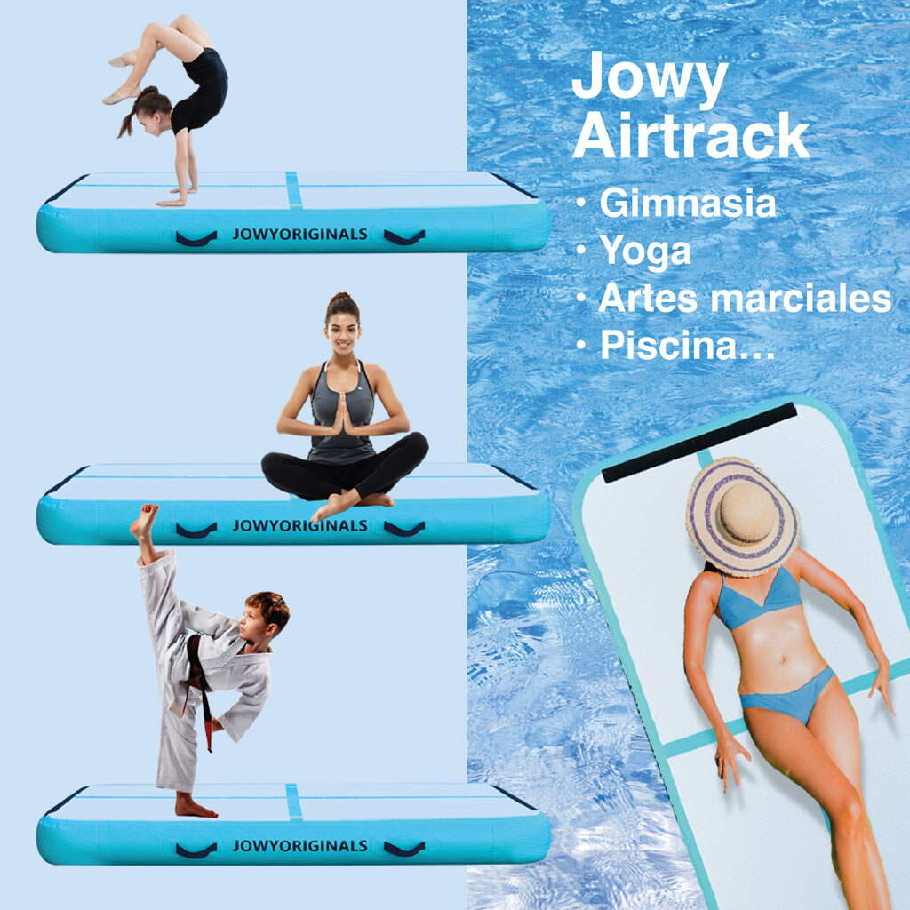 Air Track 200x100x20 cm Colchonete Inflável, Azul 6/6
