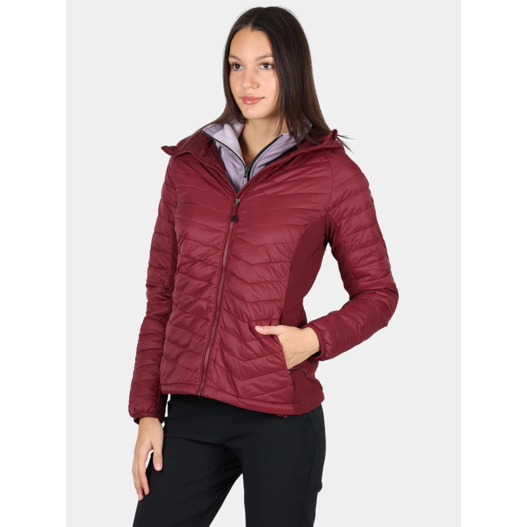 Columbia - Veste De Transition Femme Powder Pass Ii Hybrid - Manteau - Rouge - Decathlon