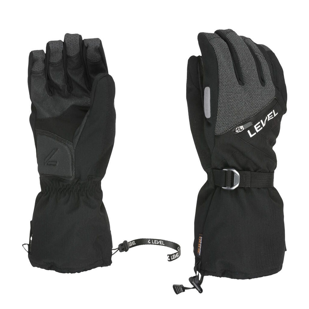 Level Star Pk Black ski / snow gloves for men