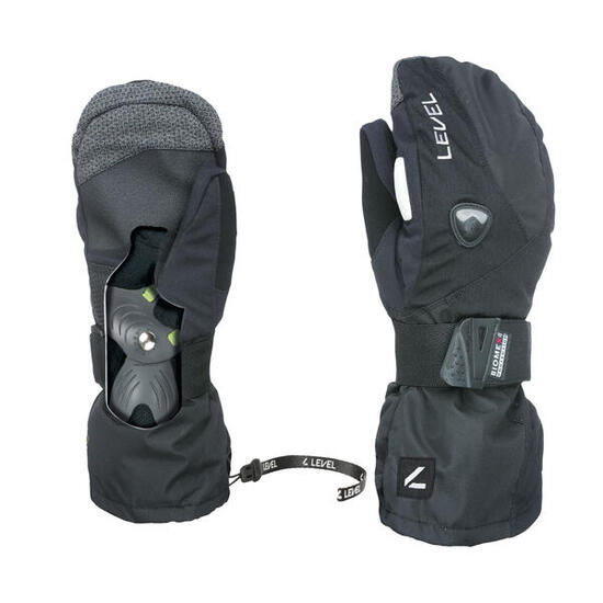 Level Fly Ski-/Snowboard-Muffel Schwarz Mann