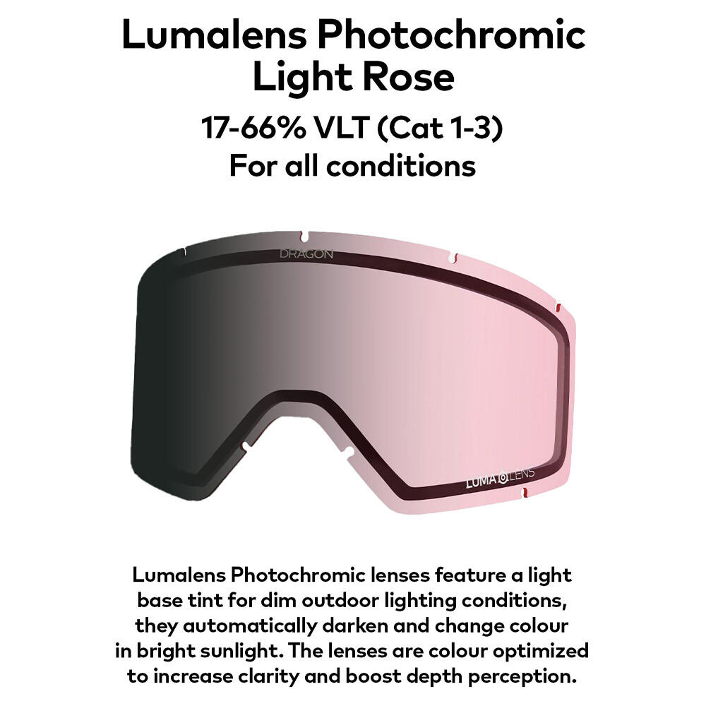 DX3 PLUS OTG Gafas De Esquí Unisex - Photochromic/LL Photochromic Light Rose 5/5