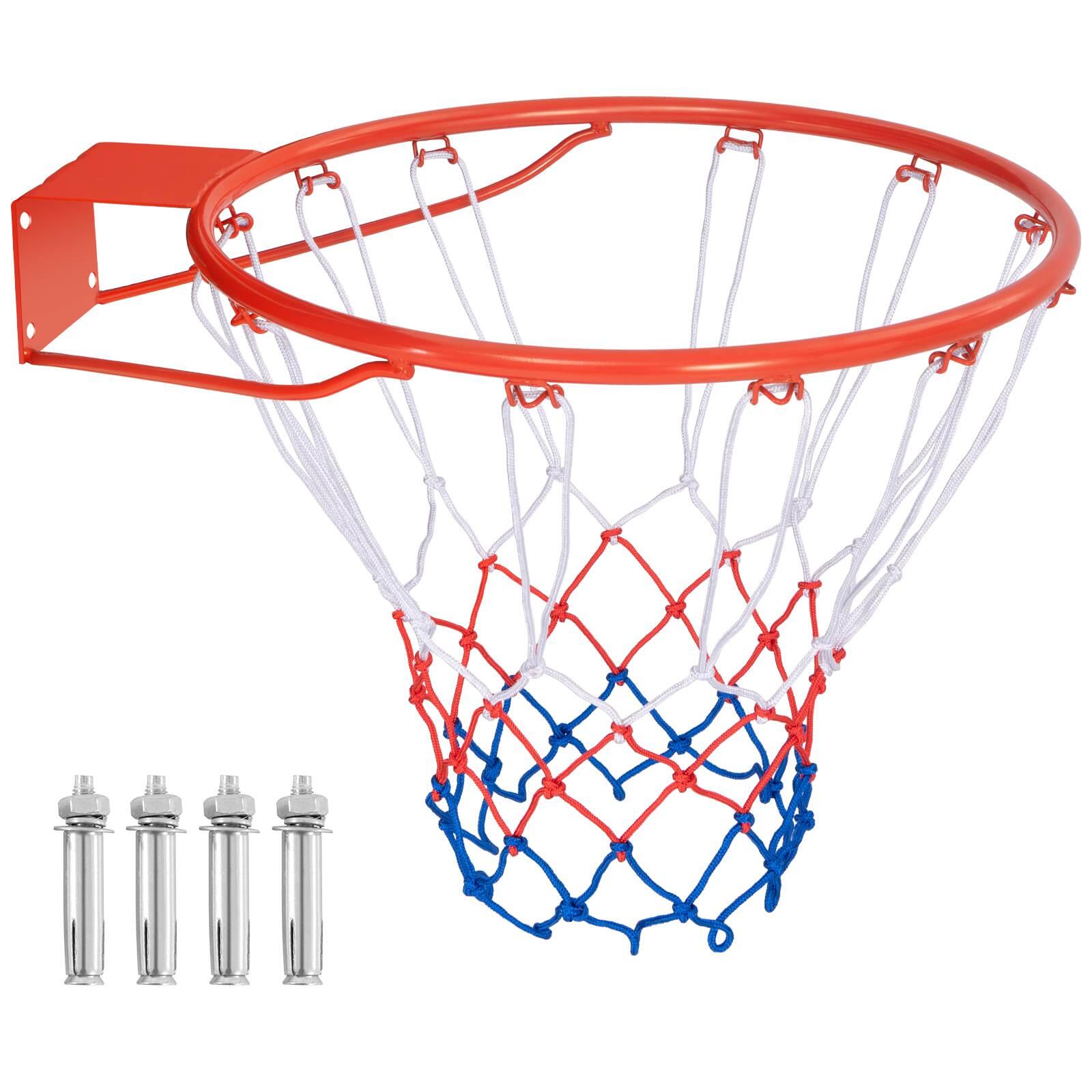 45CM Basketball Hoop Goal Rim Replacement Indoor Outdoor Wall Mounted Orange