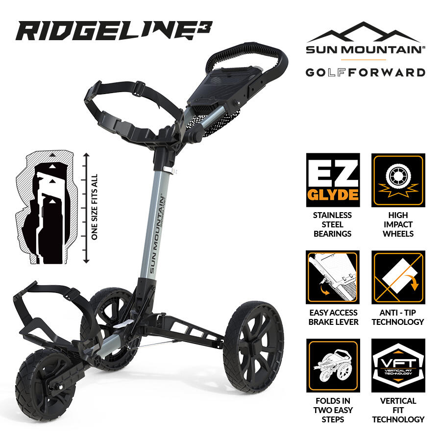 Spartan Bag Boy Ez Walk Push Cart Push And Pull Golf Trolleys Golf