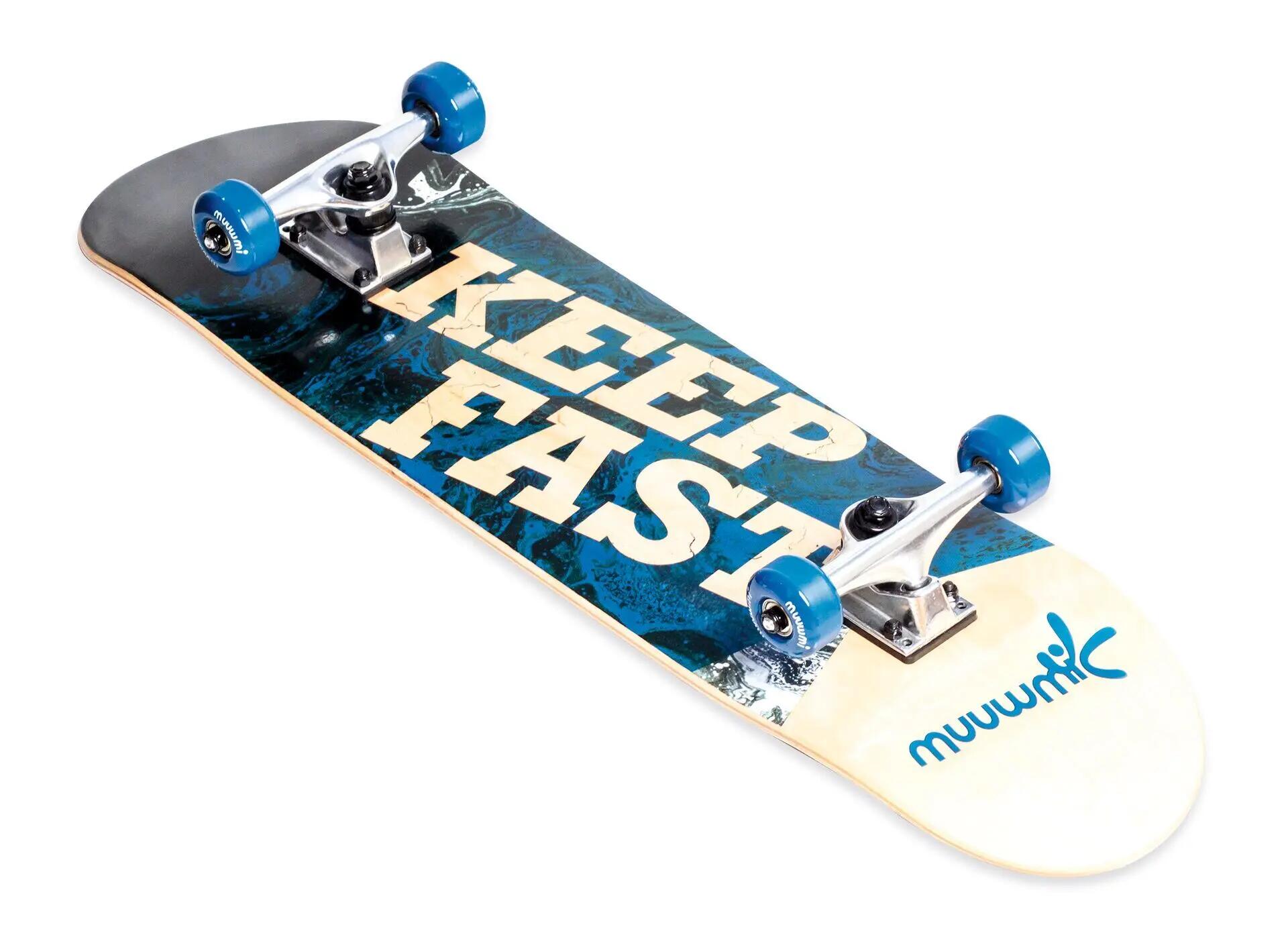 muuwmi Skateboard - ABEC 5 Ball Bearing, Wave Design, with backpack 8/11