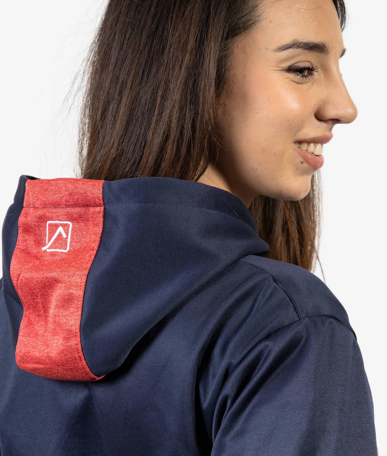 TUTA complete donna ( acetato-poliestere) givova blu/rosso melange 3/4