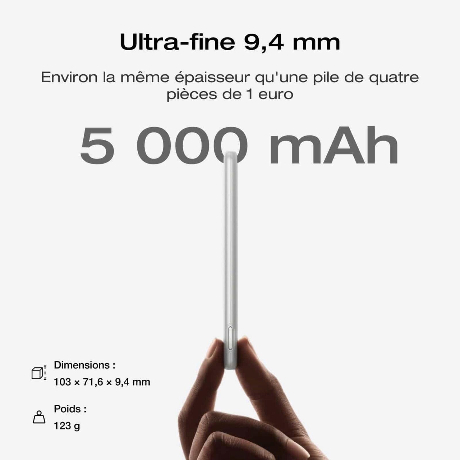 ECOFLOW - RAPID Mag 5 000 mAh — power bank magnétique ultra-fine 9,4 mm 5/5