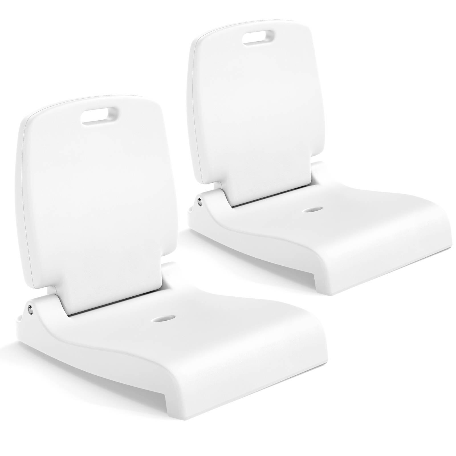2x Foldable Pool Chair w/Handle Back Support & Drainage Hole Ground