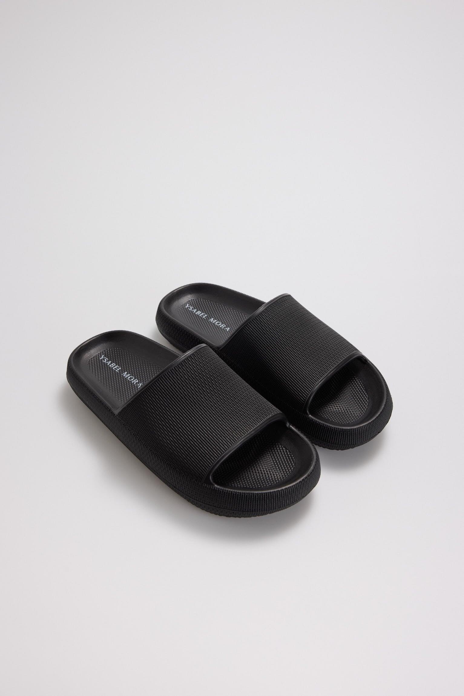 Tongs de plage antidérapantes légères extra confort noires 2/3