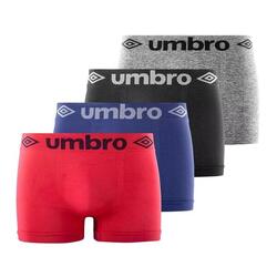 x4 Boxers Noir/Rouge/Bleu Homme Umbro AS1B1