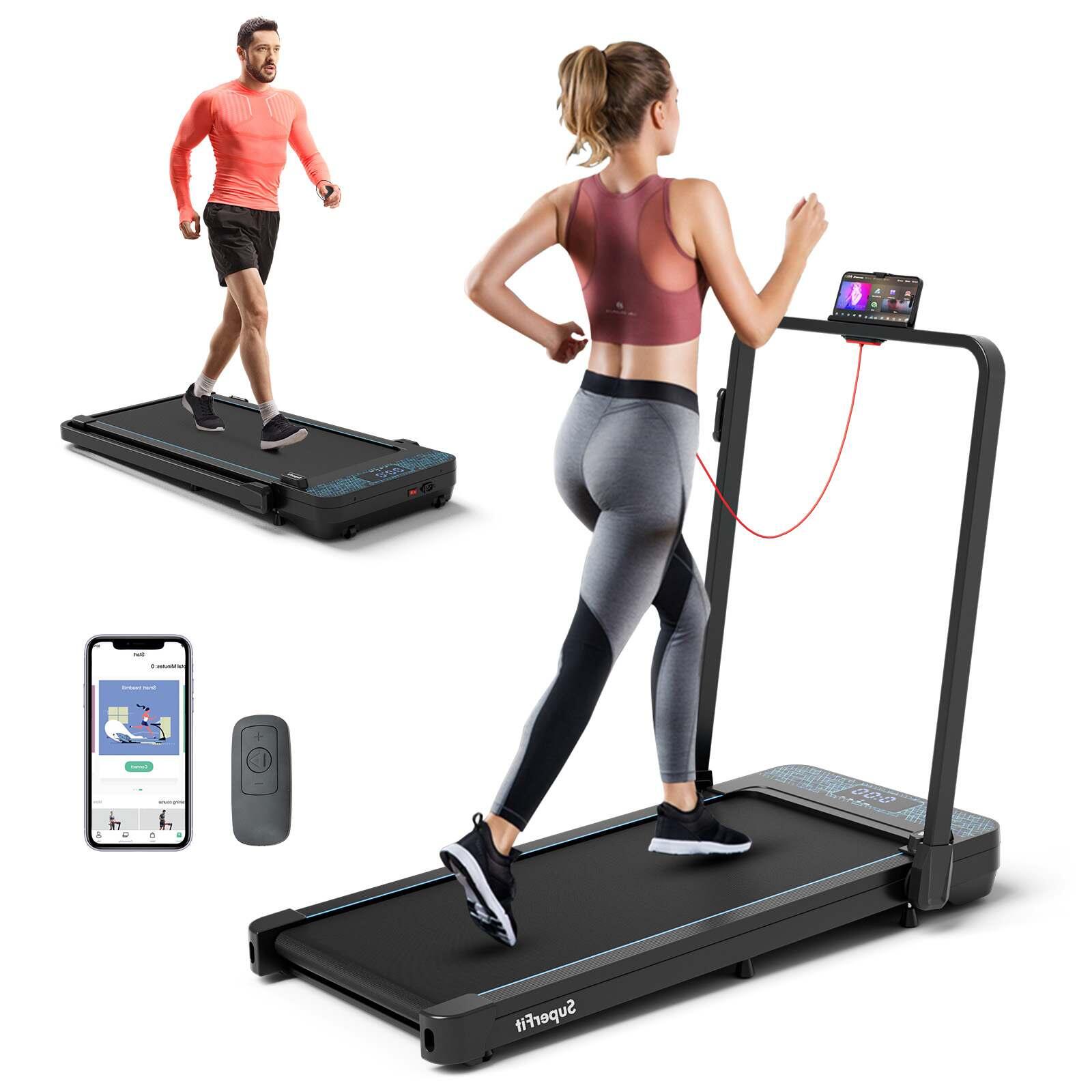 2-in-1 140 kg Capacity  Walking Pad Treadmill w/LED Display