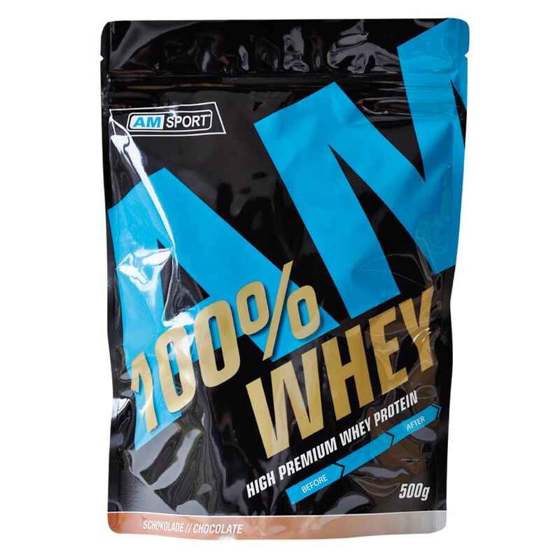 AMSPORT® High Premium Whey Protein Schoko 500 g. Zippbeutel