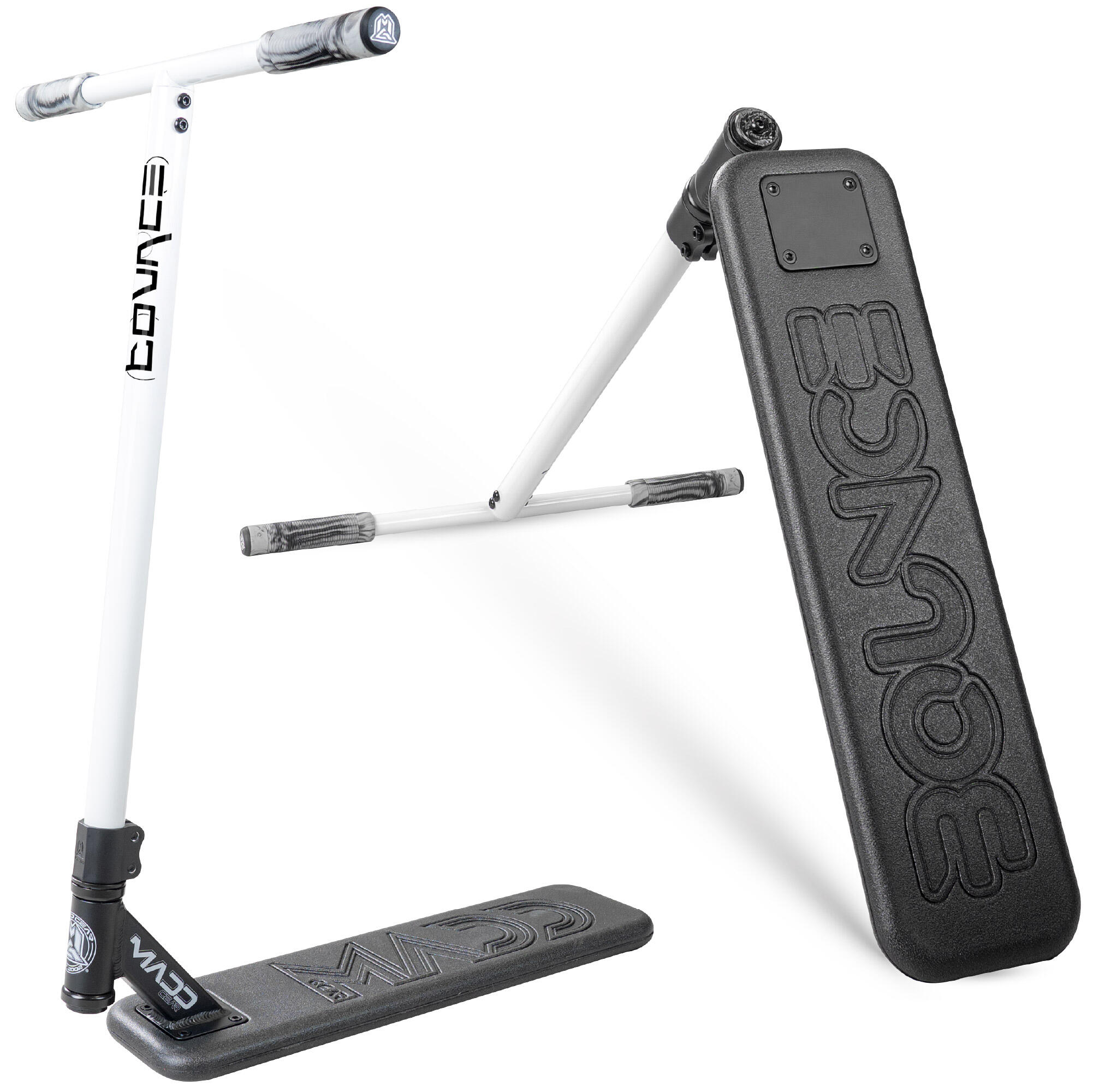 MADD GEAR PRO Bounce Trampoline Scooter   weiss