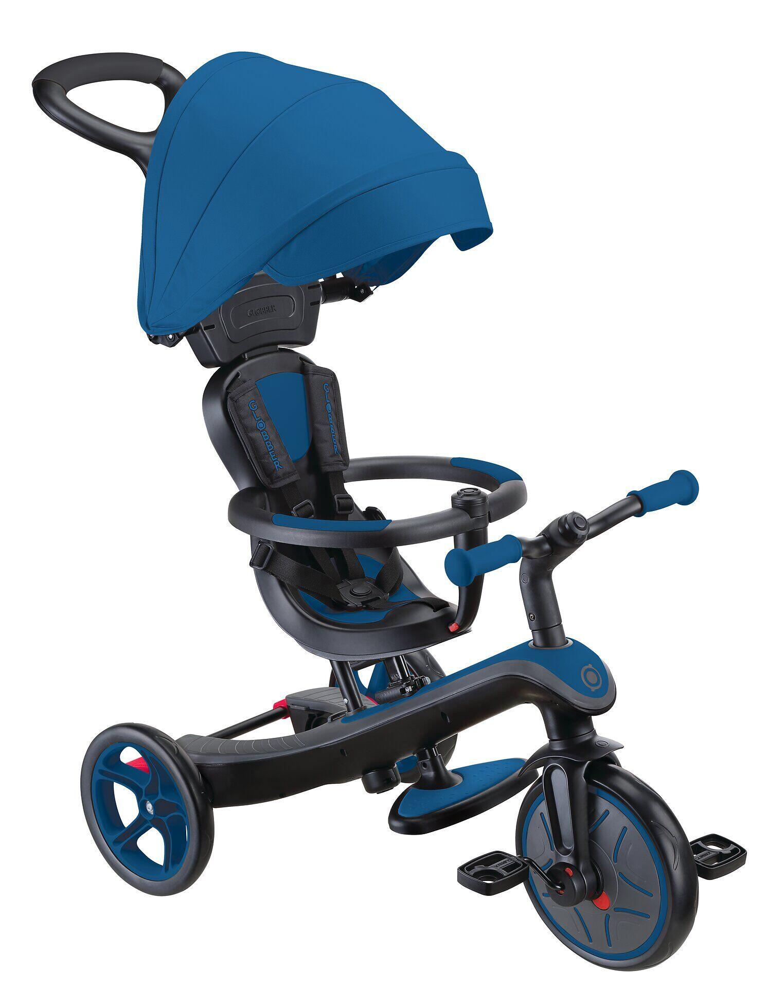 Triciclo evolutivo para bebé EXPLORER 4 em 1 - Azul-marinho 10/15