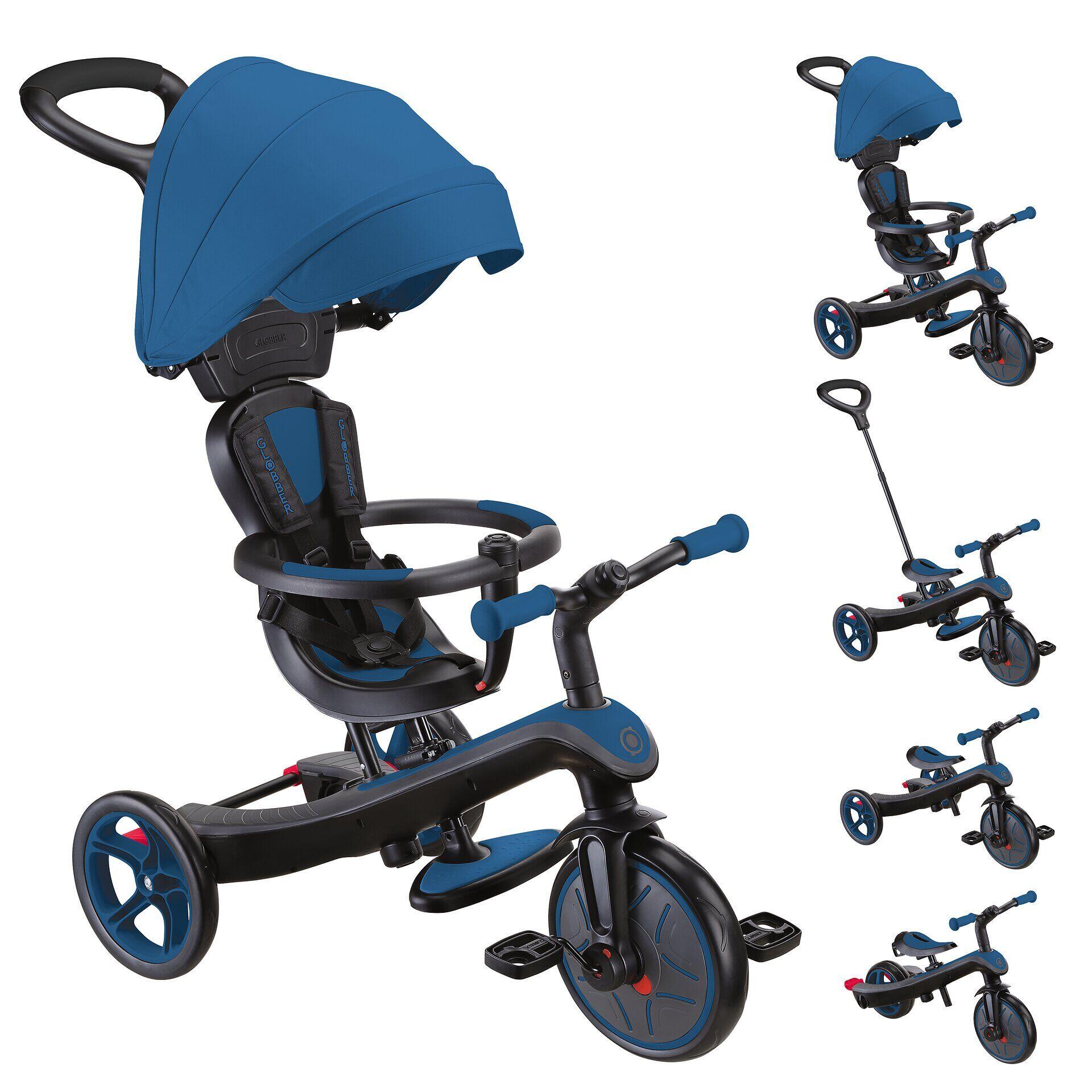 Triciclo evolutivo para bebé EXPLORER 4 em 1 - Azul-marinho 9/15