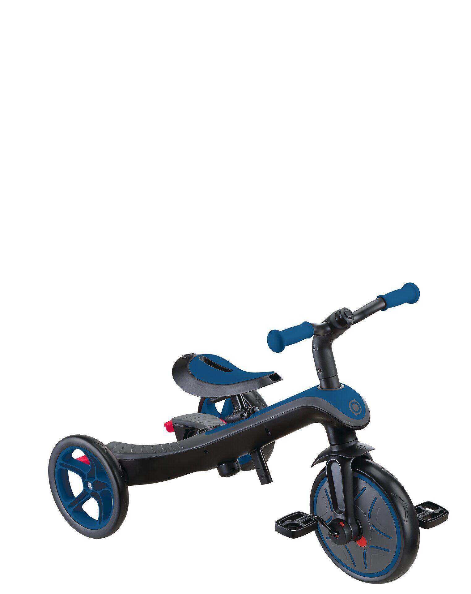 Triciclo evolutivo para bebé EXPLORER 4 em 1 - Azul-marinho 12/15