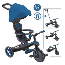 Tricycle évolutif pour bébé EXPLORER 4 en 1 - Bleu marine