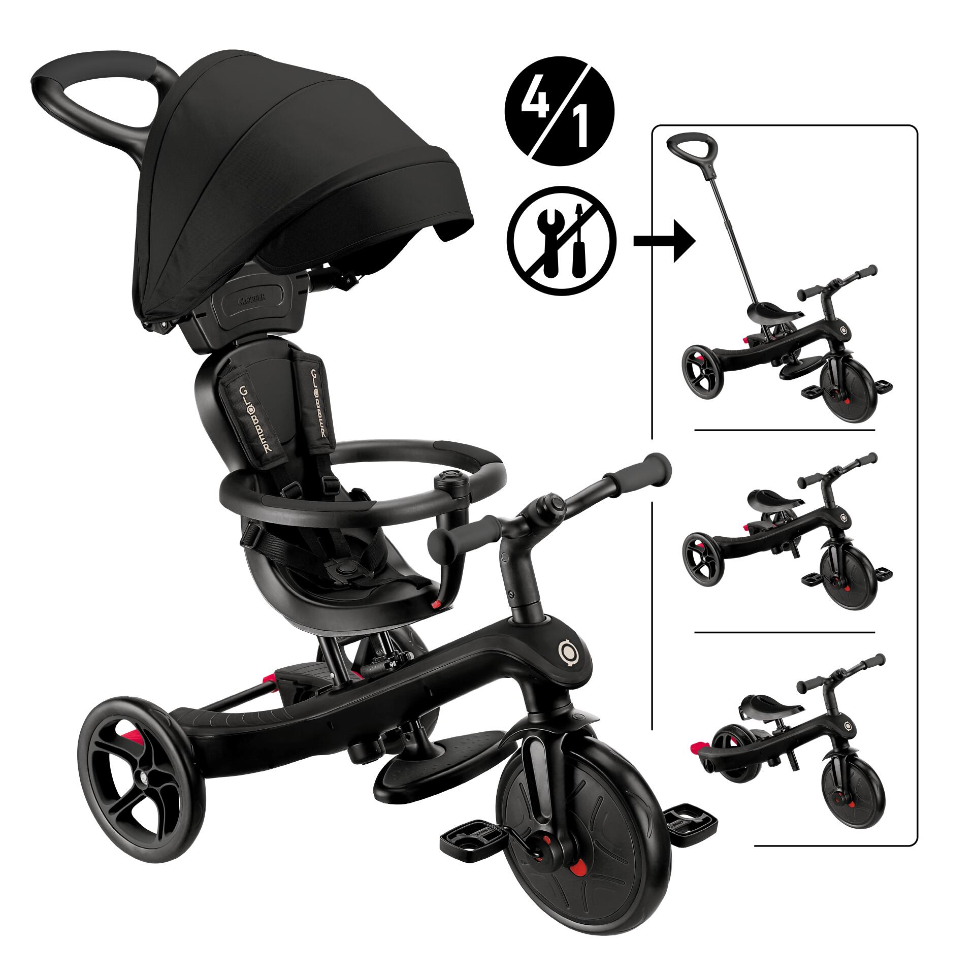 GLOBBER Scooter Laufrad / Dreirad  Trike Explorer 4 in 1