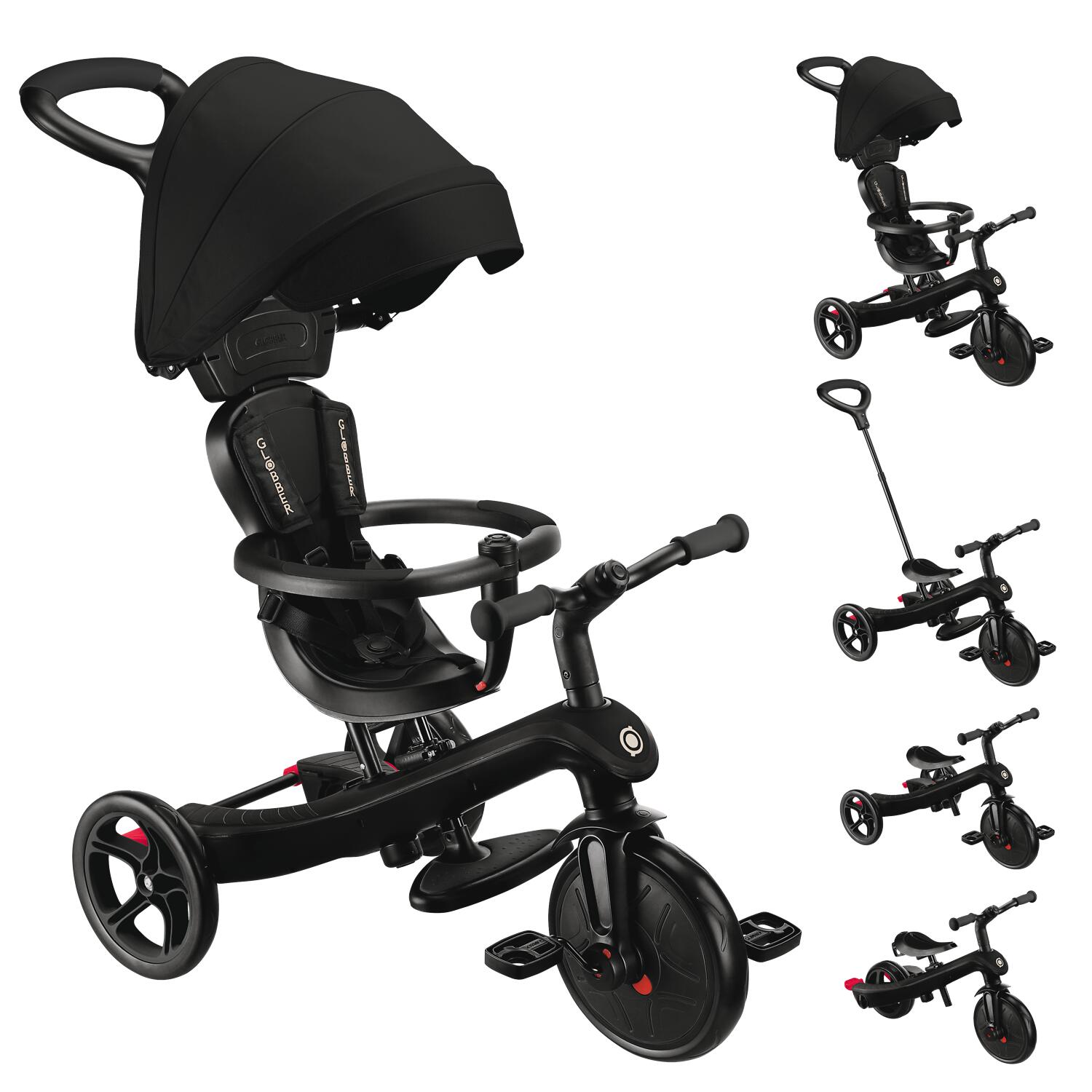 Evolutiedriewieler voor baby EXPLORER 4-in-1 - Zwart 13/14