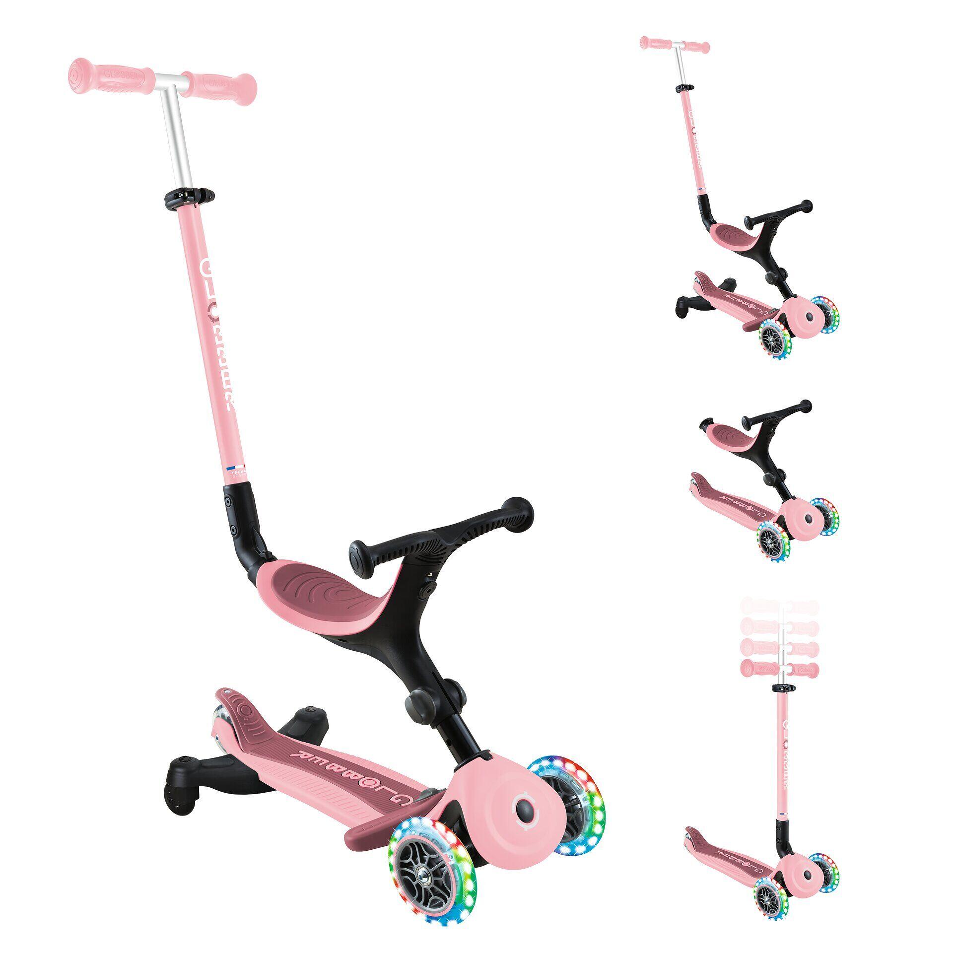 Trottinette évolutive GO-UP ACTIVE LIGHTS 360 - Rose pastel 10/15