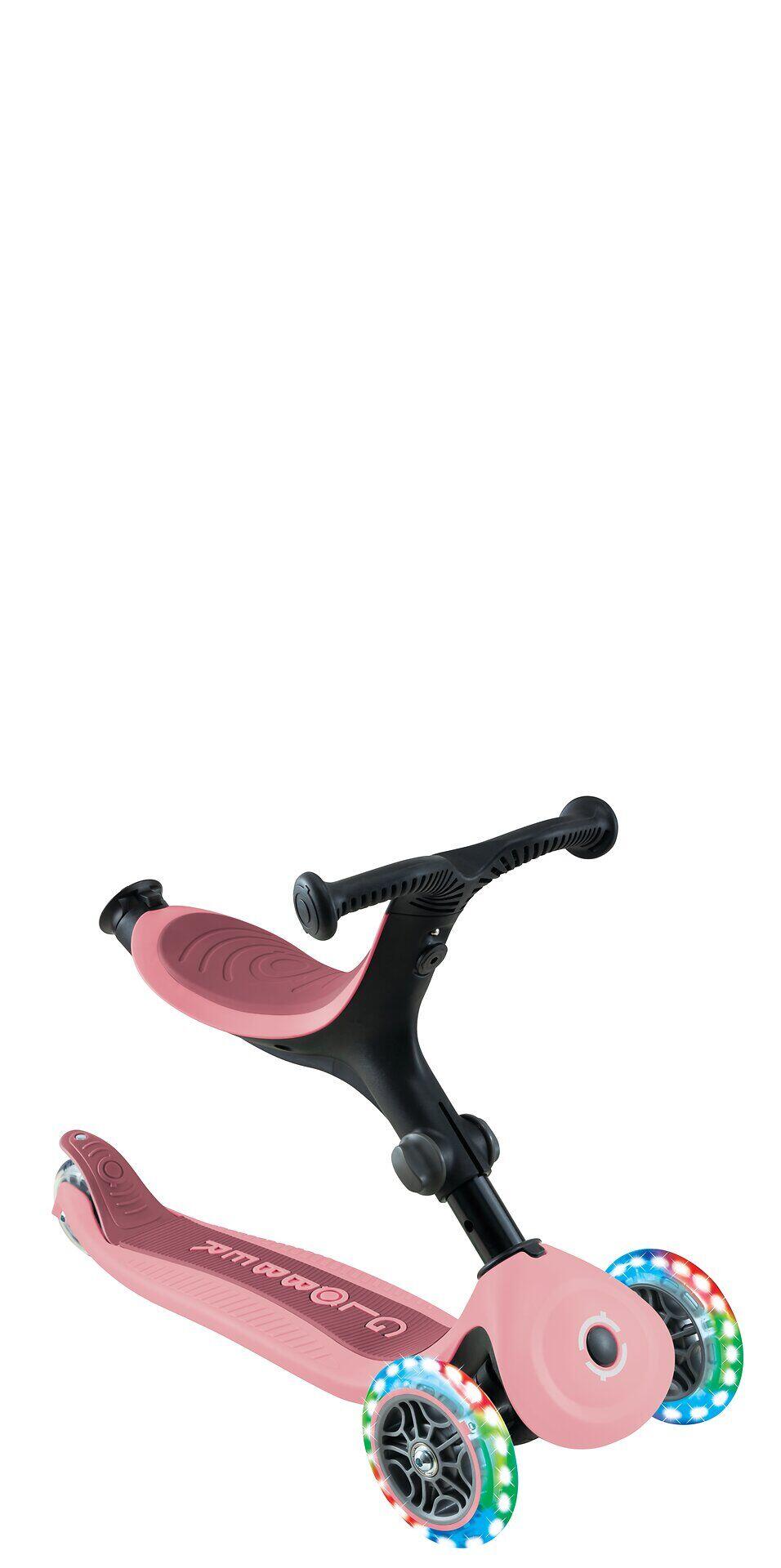 Trottinette évolutive GO-UP ACTIVE LIGHTS 360 - Rose pastel 12/15